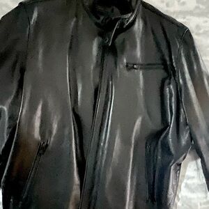 Mens Leather moto jacket